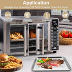 Toaster Oven Replacement Parts for Gourmia GTF7655 GTF7460 GTF7465, 3 IN 1 Basket Tray Rack Kit for Gourmia Digital Toaster Oven Air Fryer French Door17 Cooking Presets 1700W 24L