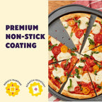 Wilton Gold Non-Stick 14 in Pizza Crisper, Warp-Resistant Bakeware, Made without PFAS, Packaging May Vary