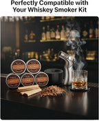 Cocktail Smoker Wood Chips for Whiskey Smoker Kit,Natural Drink Smoker Chips for Cocktails & Bourbon,10 Flavor Smoking Wood Chips Variety Pack,Apple Peach Pear Hickory Oak Cherry Mesquite Alder Beech