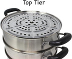 CONCORD 3 Tier Premium Stainless Steel Steamer Set (26 CM)