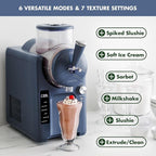 GreenPan Frost Ice Cream Maker & Slushie Machine, Soft Serve, Sorbet, Margaritas, Milkshakes, Frozen Yogurt, No Pre-Freezing, Ready in 15 Mins, 6 Modes, 7 Textures, Self-Cleaning, Family Size, Blue