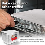 Stock Your Home 9x13 Aluminum Trays with Lids (10 Pack) – Disposable Half Size Deep Pans for Cooking, Storage, BBQ, Grilling, Catering