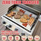Full Size Griddle Insert for Napoleon Prestige PRO 500 & Built-in Prestige 500 Grills Accessories, BIP500RBNSS-3 P500RBPSS P500RSIBNK-3 P500 P500N Parts, 26.3"L x 17.7"W Stainless Steel Griddle Plate