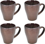 Mikasa Gourmet Basics Verona 16-Piece Stoneware Dinnerware Set, Service for 4, Includes Dinner Plates, Salad Plates, Soup Bowls and Mugs, Dishwasher and Microwave Safe