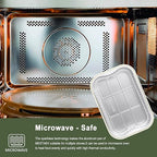 13" x 8.8" Heavy-Duty Aluminum Foil Pans with Lids & Handles, 118oz, 5 Pack – Extra-Thick Disposable Foil Containers for Oven, Baking, Freezer & Food Storage
