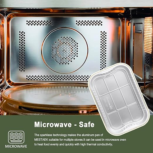 13" x 8.8" Heavy-Duty Aluminum Foil Pans with Lids & Handles, 118oz, 5 Pack – Extra-Thick Disposable Foil Containers for Oven, Baking, Freezer & Food Storage