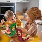 LEPCY Uncrustables Sandwich Maker Sealer Cutter, Crustless Sandwich Cutter, PB&J Uncrustable Maker - Color Green, Square Shape