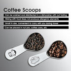 VRUIFA Tablespoon Measuring Spoon, Stainless Steel Coffee Scoop for Ground Coffee, Suger, Bean, Tea, Flour, Short Handle Fits inside Airscape Canisters(30ML*2)