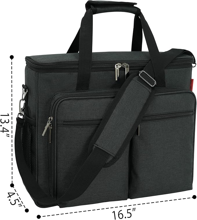 Bartender Bag, Bartender Kit Travel Bag for Cocktail Shaker Set, Portable Carrying Case with Compartments for Wine Bottles, for Travel Home Indoor Outdoor Party(Bag Without Tools)