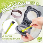 LEPCY Uncrustables Sandwich Maker Sealer Cutter, Crustless Sandwich Cutter, PB&J Uncrustable Maker - Color Grey, Round Shape