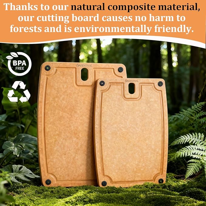 Large Cutting Boards for Kitchen Dishwasher - XL Cutting Board Set Double-Sided with Non-Slip Feet and Juice Groove Composite Chopping Board Knife Friendly Cut Meat, Fruit,Vegetable