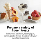 Hamilton Beach Electric Automatic Ice Cream Maker & Frozen Yogurt Machine, Makes Custard, Sorbet, Gelato and Sherbet, 4 Quart, White (68330N)