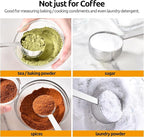 U-Taste Coffee Scoop 2 Tablespoon: 18/8 Stainless Steel Measuring Scooper for Ground Coffee, Bean, Powder, Espresso, 4.3in Long Handle Metal Measure Spoon for Canister, Jar (2Tbsp/30ml)