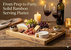 Cooler Kitchen Bamboo Cutting Board Set with 6 Color Coded Flexible Plastic Mats with Food Icons, Labeled Cutting Boards for Kitchen with Holder - BPA-Free Wooden, Dishwasher Safe, Large
