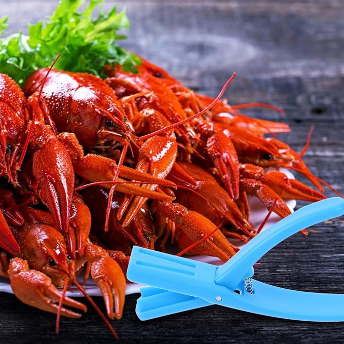Yardwe Crawfish Sheller and Shrimp Deveiner Tool Blue Shell Removal Gadget for Quick Crawfish Peeling and Tail Shelling Kitchen Specialty Tool for Home Cooking