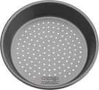 Chicago Metallic Deep Dish Pizza Pan Set of 4, 7 Inch Personal Size, Heavy-Duty Carbon Steel with Perforated Bottom for Crispy Crust, Perfect for Family Pizza Night