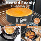 Springform Pan Set of 3 Leakproof Spring Form Pan for Cheesecake, Nonstick 4 7 9 Inch Cheesecake Pan with Silicone Protector, Springform Cheese Cake Pans Sets for Baking with 50Pcs Parchment Paper