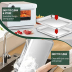 Quarter Sheet Pan with Cooling Rack Set [2 Baking Sheets + 2 Baking Racks], CEKEE Stainless Steel Cookie Sheets for Baking and Wire Rack - Rust & Warp Resistant & Nonstick, Size 12 x 9.8 x 1 Inch