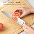 Knife Set,Astercook Kitchen Knife Set with Block 14-Piece Full Tang Stainless Steel Knives with Sharpener Dishwasher Safe and Anti-Slip Ergonomic Handle Valentine's Gift Utensils Set