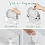 3Pcs Paper Plate Dispenser for 6-9.5 Inch Disposable Plates, Space-Saving Plastic, Foam and Paper Plate Storage Organizer for Cabinet, Countertop, RV or Outdoor (Transparent)