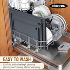 Kikcoin Plastic Cutting Boards for Kitchen, 3-Piece Large Cutting Board Set Dishwasher Safe Chopping Boards with Non-slip Feet and Juice Grooves, Gray
