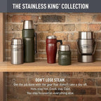 THERMOS Stainless King Vacuum-Insulated Food Jar with Spoon, 16 Ounce, Rustic Red