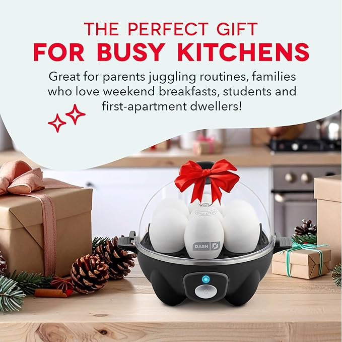 Dash Rapid Egg Cooker - Boiler, Poacher & Steamer - Includes Measuring & Recipe Guide - Dishwasher Safe - BPA Free - Holds 7 Eggs, Cream