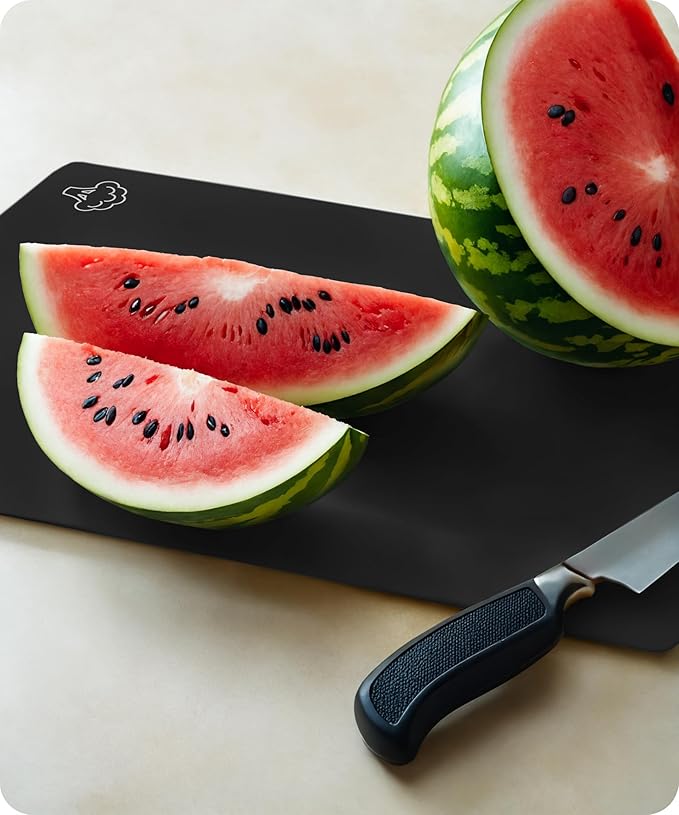 July Home Cutting Board Alternative for Kitchen - Extra Thick Flexible Plastic Cutting Board Set of 3, Non-Slip, BPA-Free, Easy to Clean, Colored Cutting Mats for Cooking, Durable Chopping Sheets