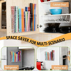 New Upgrade 9.5" Large Acrylic Straw Holder for Cabinet Door-Reusable Tumbler Straw Organizer Storage,Small Kitchen Organizers and Storage Accessories Container,Ultra Sticky Cupboard Door Mounted