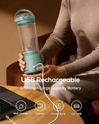 Sangcon Personal Portable Blender for Shakes & Smoothies, 6000mAh Cordless USB-C Rechargeable Blender with 2 Blend Modes, Leakproof Travel Lid, Dishwasher Safe, Ideal for Gym Office Kitchen, BPA-Free