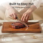 SMIRLY Walnut Wood Cutting Boards for Kitchen, Set of 3 with Holder Large - Small, Walnut Wooden Cutting Board Set with Deep Juice Grooves, Non Toxic Serving Tray, Perfect Mother's Day Gifts