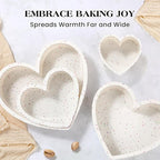6 Inch Heart Shaped Cake Pans Small Heart Cake Pan Nonstick Silicone Molds for Baking Set of 3 (Cream)