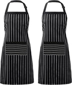 Syntus Apron for Men Women, Adjustable Cooking Kitchen Chef Aprons with 2 Pockets, Cotton/Polycotton/Polyester