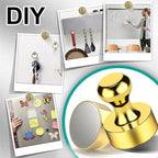 Tiergrade Metallic Magnets, Refrigerator Magnets, 20 Pack Gold Magnetic Push Pins, Strong Fridge Magnets, Multi-use Whiteboard Magnets Perfect for Kitchen Office Classroom