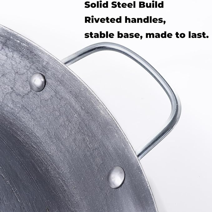 16 Inch Cast Iron Comal Redondo para Tortillas Grande – Large Round Heavy-Duty Griddle Pan with Dual Handles for Mexican Cooking, Quesadillas, Tlayudas, and Outdoor Grill Use