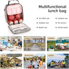 Lovoeo Lunch box Lunch bag for men women Insulated Lunchbox Lunch bags for Work Picnic Travel (Leopard)