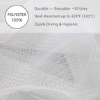 Japanese Rice Cooker Net Sushi Rice Net Mesh Polyester Napkin Reusable Made in Japan (M Size (30"x30")) White