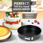 UWILLION Spring Form Cake Pans 12 Inch Springform Pan Nonstick Round Cheesecake Pan Carbon Steel Large Baking Mold Cake Tin for Christmas Birthday