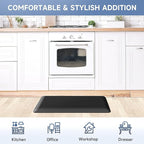 4/5 Inch Thick Kitchen Mats for Floor, StepRite Kitchen Rug for Standing Desk, Non-Slip, Thicker, Stain & Water Resistant, Comfort Anti Fatigue Floor Mat for Home, Kitchen, Office - Black,108 * 30''