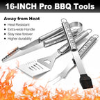 Dad Gifts from Daughter, Dad Grilling Accessories Fathers Day, Heavy Duty Stainless Steel Grill Set BBQ Grill Tools for Outdoor Grill with Aluminum Case, Grill Utensils Set Ideal Grilling Gifts
