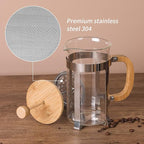 34 oz French Press 3.75 Inch Filter Replacement Parts 3 Pieces Stainless-Steel Set Containing Spiral Disk, 8 Cup Mesh French Press Screen and Cross Disk for 1000L French Press