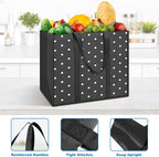 Fab totes 10 Pack Reusable Grocery Bags for Groceries 35L Large Capacity Heavy Duty Waterproof Tote Bags for Shopping and Picnic with Sturdy Handles