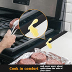 KindGa Stove Gap Covers, Silicone Counter Gap Filler for Stove, 30 Inches Can Be Cut to Any Size for 0.2-1 inch Gap, Seal Spills between Appliances Countertop Furniture Stoves Ovens(Set of 2, Black)
