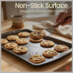 Bakken Swiss - Bakeware Set – 6 Piece – Stackable, Deluxe, Non-Stick Baking Pans for Professional and Home Cooking – Carbon Steel, Gray Coating