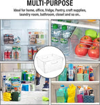 Clear Extra Large Plastic Storage Bins, Perfect for Pantry Organizers and Storage Containers Fridge Organizer Plastic Bins Kitchen Organizer Bin for Organizing Under Sink Refrigerator Organization