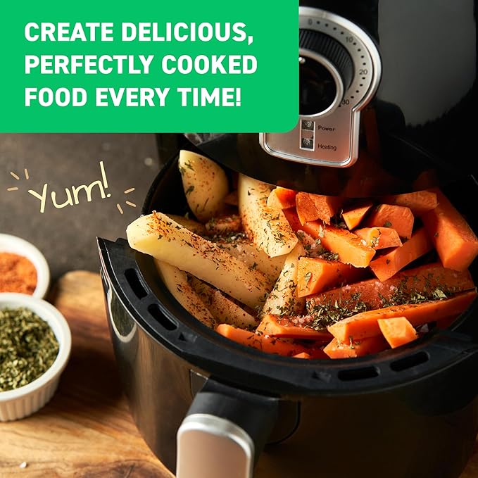 Air Fryer Cheat Sheet Magnets Cooking Guide Booklet - Air Fryer Cookbooks, Air Fryer Liners - Air Fryers Kitchen Gifts Gadgets 2026 - Air Fryer Accessories, Kitchen Gadgets Gifts for Mom Wife Grandma