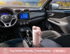 POWCAN 26 oz Insulated Water Bottle with 2-in-1 Straw and Spout Lid, Keep Cold 24H, Leak-Proof, Fits in Car Cup Holder, Stainless Steel Water Bottle for Sports, Travel, Gift and School (Kiss Me Berry)