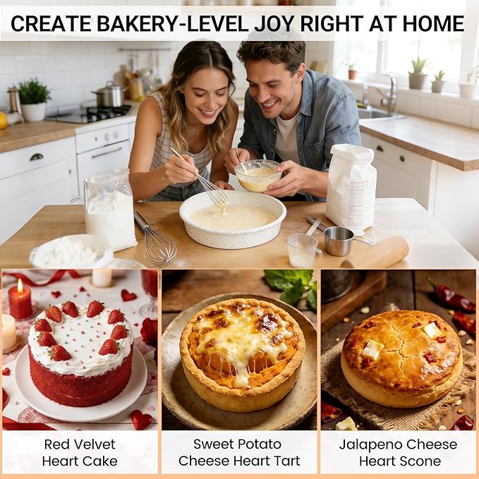 SJ 6 Inch Silicone Round Cake Pan with Metal Reinforced Frame 1Pack, Nonstick Silicone Cake Mold for Baking Suitable for Making Layers, Cheese & Chocolate Cakes