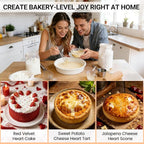 SJ 6 Inch Silicone Round Cake Pan with Metal Reinforced Frame Set of 2, Nonstick Silicone Cake Mold for Baking Suitable for Making Layers, Cheese & Chocolate Cakes