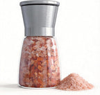 Gorgeous Salt & Pepper Grinder Set — Refillable Stainless Steel & Glass Spice Mill with Adjustable Coarseness — Perfect For Himalayan Or Sea Salts, Fresh Ground Pepper, Or Fresh Spices (1 Pack)